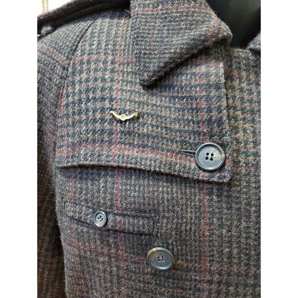 Harve' Benard Women's Gray 100% Wool Long Sleeve Buttons Front Trench Coat XL - Picture 5 of 11